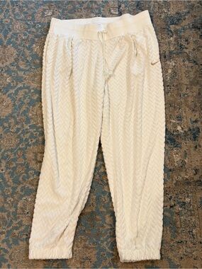 Nike Cream Textured Jogger/ Lounge Pants Drawstring Size XXL